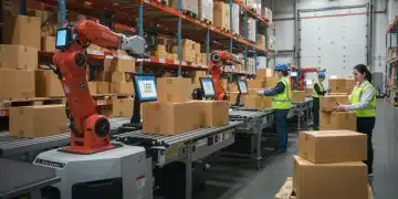 Automated e-commerce warehouse efficiently handling increased order volume
