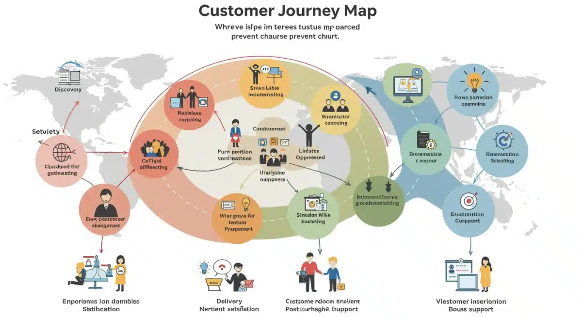 Customer journey map illustrating service interaction points