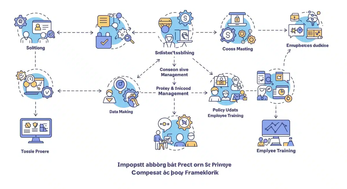 Flowchart of e-commerce data privacy compliance implementation