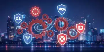 Data Privacy Changes 2025: Compliance & User Retention Digital illustration of data privacy shields, social media icons, and regulatory gears for 2025