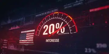Digital speedometer showing 20% speed increase for US website optimization