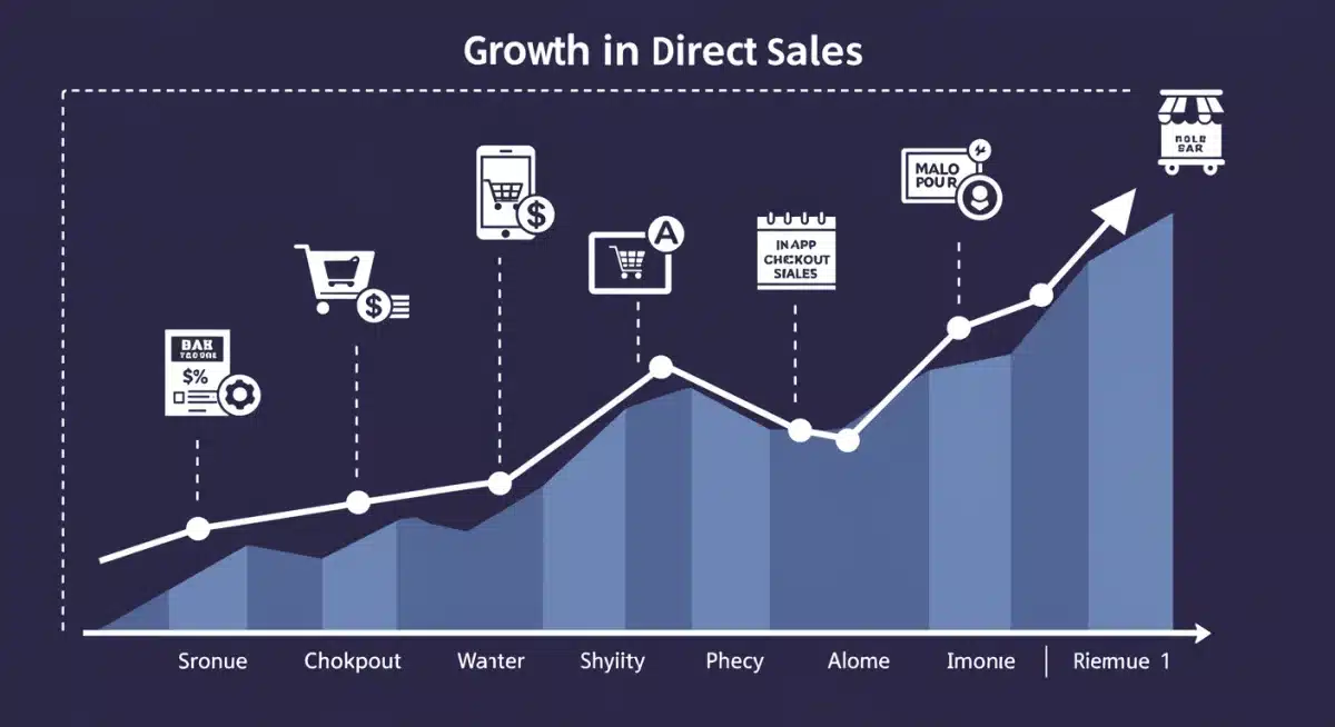 Growth of direct sales through social commerce features