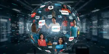 Diverse community interacting digitally, strong brand loyalty