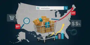 E-commerce SEO 2025: Product Page Optimization for US Stores E-commerce SEO 2025 product page optimization for US online stores, showing growth analytics and digital marketing tools.