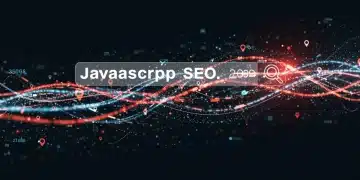 JavaScript SEO in 2025: Rendering Challenges & US Visibility Futuristic digital landscape illustrating JavaScript SEO challenges and solutions for US websites