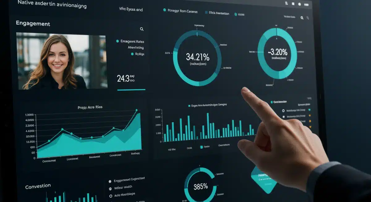 Native advertising performance dashboard showing increased engagement