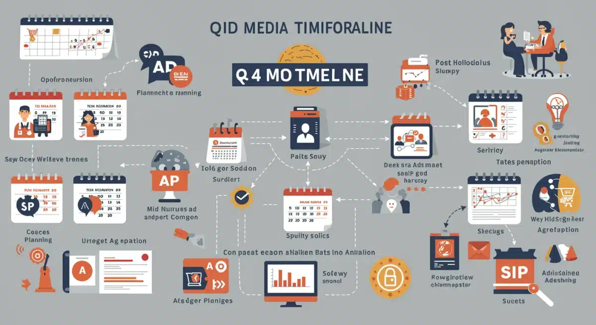 Timeline for Q4 paid media campaign planning and execution